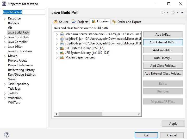 creating a new java project