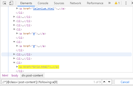 using following axis