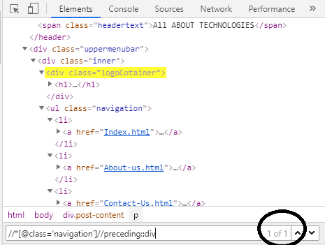 using preceding axis